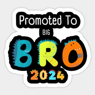 Kids Promoted To Big Brother Est 2024 Dinosaur TRex Boys Sticker